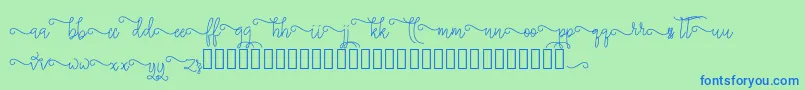 silverstar Font – Blue Fonts on Green Background
