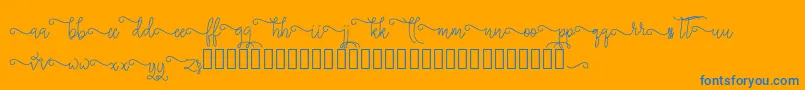 silverstar Font – Blue Fonts on Orange Background