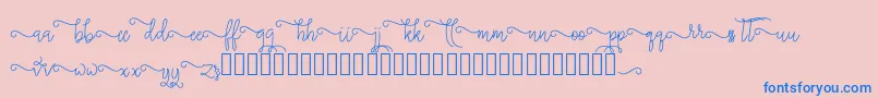 silverstar Font – Blue Fonts on Pink Background