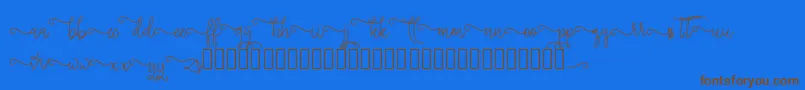 フォントsilverstar – 茶色の文字が青い背景にあります。
