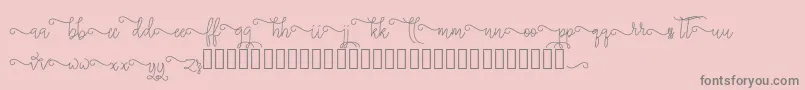 silverstar-Schriftart – Graue Schriften auf rosa Hintergrund