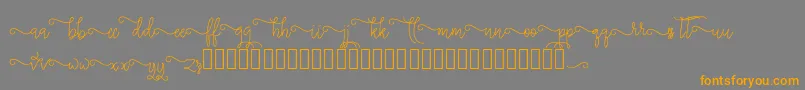 silverstar Font – Orange Fonts on Gray Background