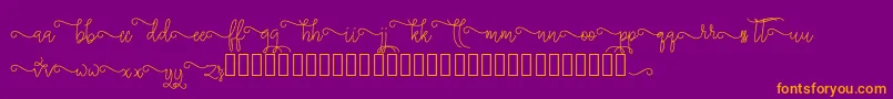 silverstar Font – Orange Fonts on Purple Background