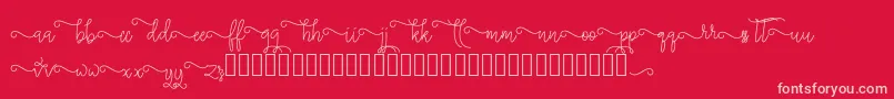 silverstar-Schriftart – Rosa Schriften auf rotem Hintergrund
