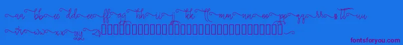 silverstar-Schriftart – Violette Schriften auf blauem Hintergrund