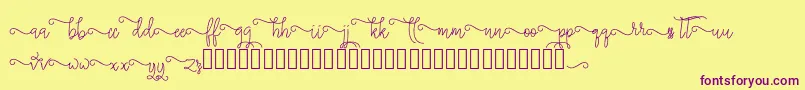 silverstar Font – Purple Fonts on Yellow Background
