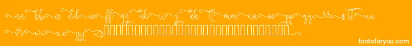 silverstar-Schriftart – Weiße Schriften auf orangefarbenem Hintergrund