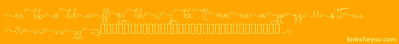 silverstar-Schriftart – Gelbe Schriften auf orangefarbenem Hintergrund