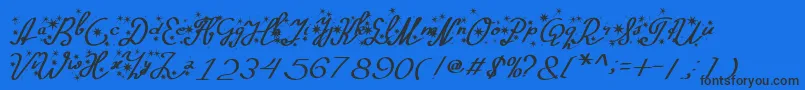 Silvester Font – Black Fonts on Blue Background