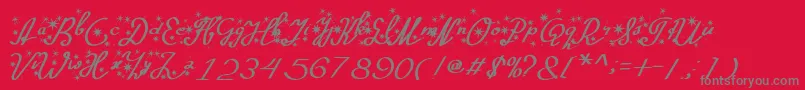 Silvester Font – Gray Fonts on Red Background