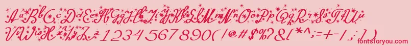 Silvester Font – Red Fonts on Pink Background