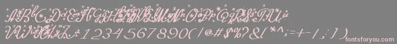 Silvester Font – Pink Fonts on Gray Background