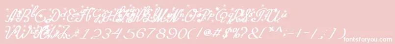 Silvester Font – White Fonts on Pink Background