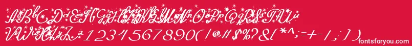 Silvester Font – White Fonts on Red Background