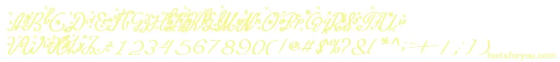 Silvester Font – Yellow Fonts on White Background