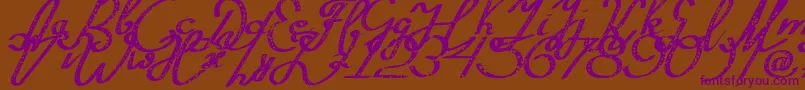 Silvestero Font – Purple Fonts on Brown Background