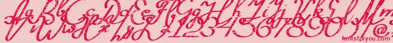 Silvestero Font – Red Fonts on Pink Background