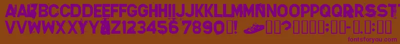 SILVS   -Schriftart – Violette Schriften auf braunem Hintergrund
