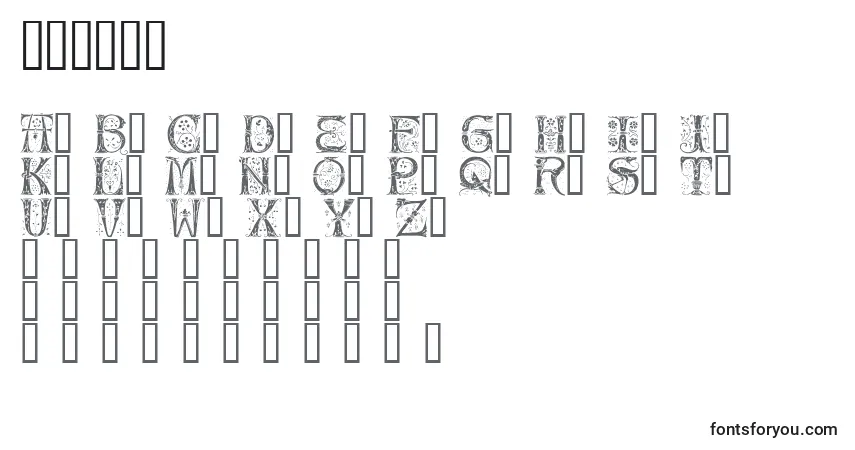 Schriftart Silvus   (140929) – Alphabet, Zahlen, spezielle Symbole