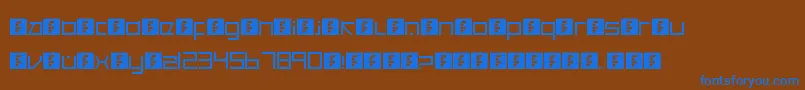 CancranacancarnacaReduxSans Font – Blue Fonts on Brown Background
