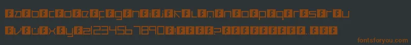 Fonte CancranacancarnacaReduxSans – fontes marrons em um fundo preto