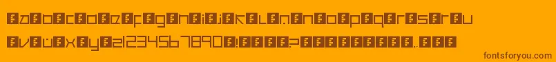 CancranacancarnacaReduxSans Font – Brown Fonts on Orange Background