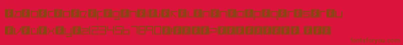 CancranacancarnacaReduxSans Font – Brown Fonts on Red Background