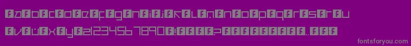 Weitere Informationen zur CancranacancarnacaReduxSans-Schriftart CancranacancarnacaReduxSans-Schriftart – Graue Schriften auf violettem Hintergrund