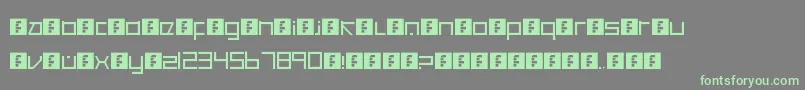 Fonte CancranacancarnacaReduxSans – fontes verdes em um fundo cinza