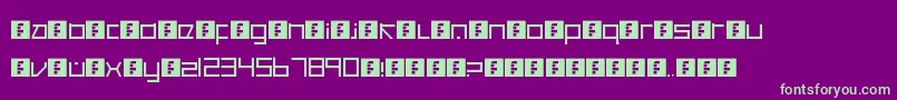 CancranacancarnacaReduxSansフォントについての詳細 フォントCancranacancarnacaReduxSans – 紫の背景に緑のフォント