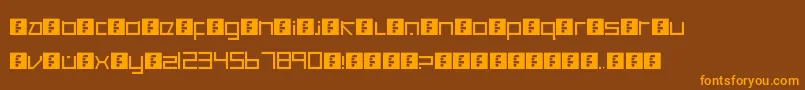 CancranacancarnacaReduxSans Font – Orange Fonts on Brown Background