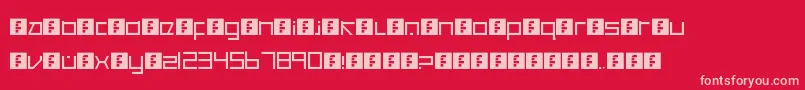 フォントCancranacancarnacaReduxSans – 赤い背景にピンクのフォント