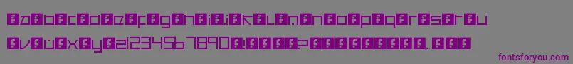 Fonte CancranacancarnacaReduxSans – fontes roxas em um fundo cinza