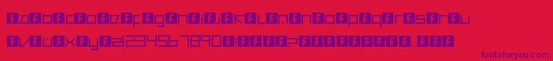 CancranacancarnacaReduxSans Font – Purple Fonts on Red Background
