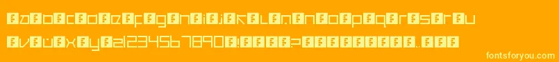 CancranacancarnacaReduxSans Font – Yellow Fonts on Orange Background