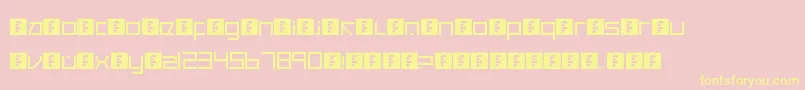 CancranacancarnacaReduxSans Font – Yellow Fonts on Pink Background