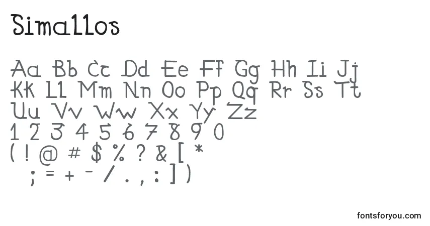 Police Simallos - Alphabet, Chiffres, Caractères Spéciaux