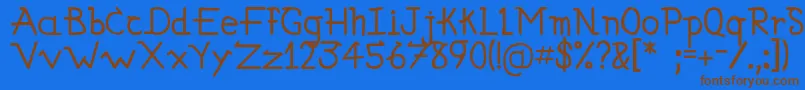Simallos Font – Brown Fonts on Blue Background