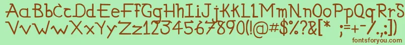 Simallos Font – Brown Fonts on Green Background