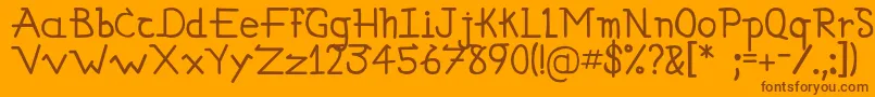 Simallos Font – Brown Fonts on Orange Background