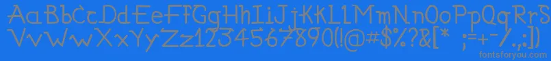 Simallos Font – Gray Fonts on Blue Background