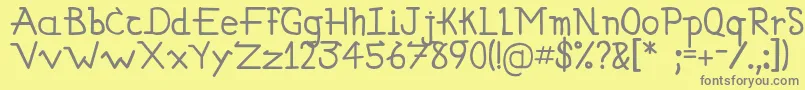 Simallos Font – Gray Fonts on Yellow Background