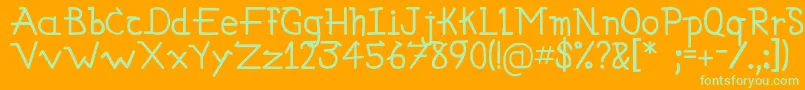 Simallos Font – Green Fonts on Orange Background