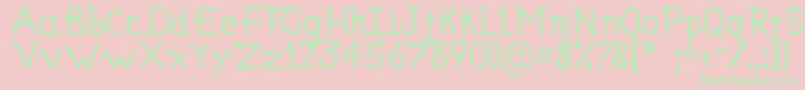 Simallos Font – Green Fonts on Pink Background