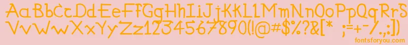 Simallos Font – Orange Fonts on Pink Background