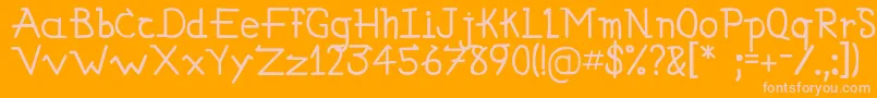 Simallos Font – Pink Fonts on Orange Background