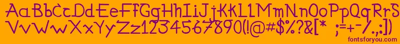 Simallos Font – Purple Fonts on Orange Background