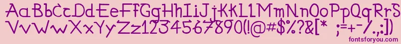 Simallos Font – Purple Fonts on Pink Background