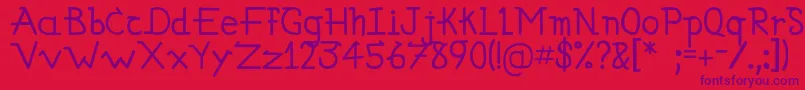 Simallos Font – Purple Fonts on Red Background