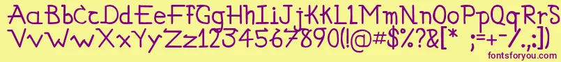 Simallos Font – Purple Fonts on Yellow Background